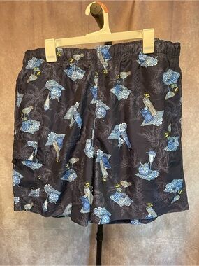 Trader Bay Navy Blue Tropical Print Swim Shorts